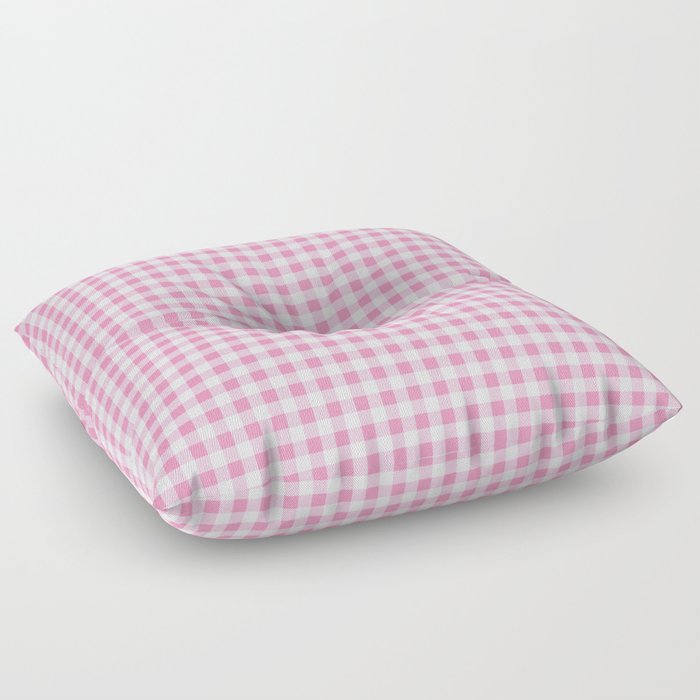 Soft pink and white plaid Floor Pillow