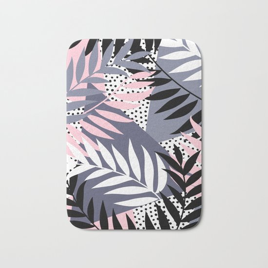 Palms on Polka Dots Bath Mat