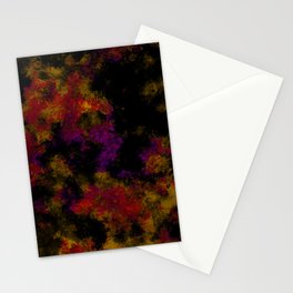 Abstract dark yellow red painting Stationery Card