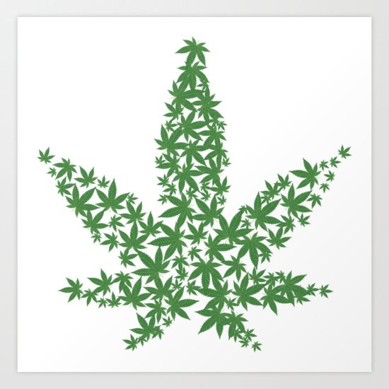 Cannabis Marijuana Pot Leaf Art Print By Obviouslogic Society6