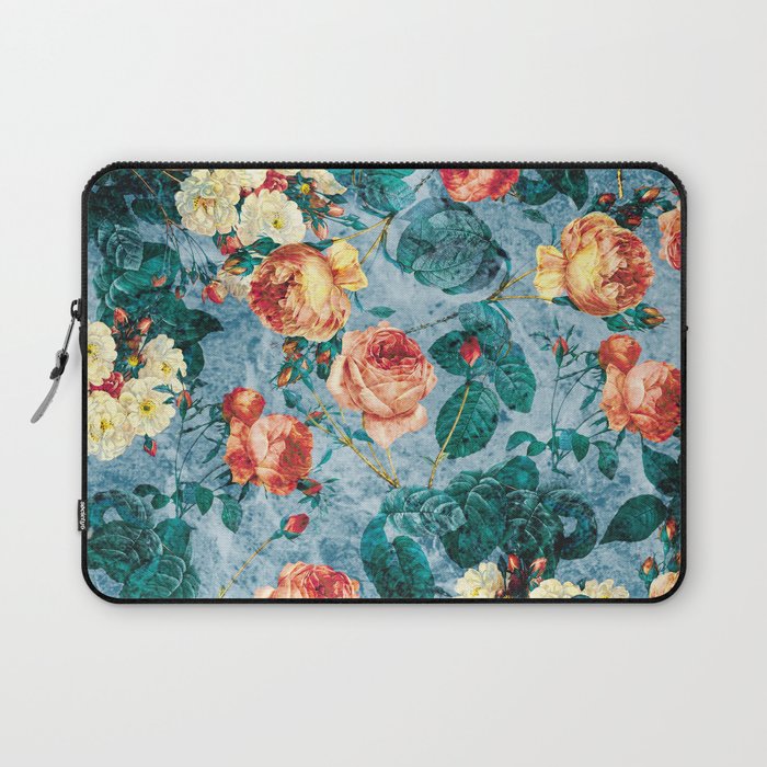 Floral and Marble Texture II Laptop Sleeve