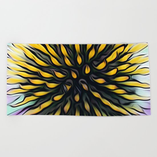 Echinacea Beach Towel