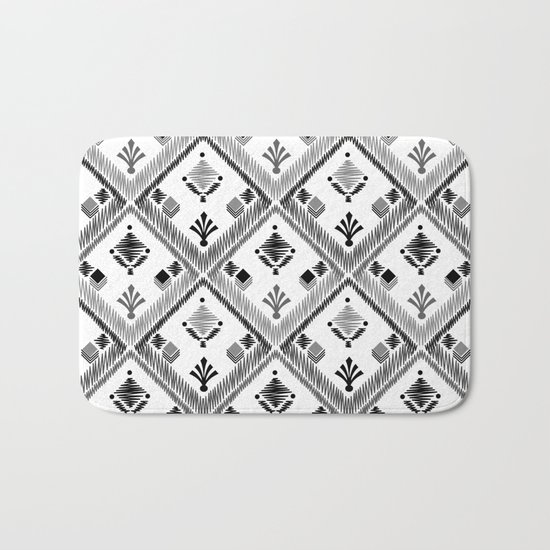 Abstract ethnic ornament. White background 4. Bath Mat