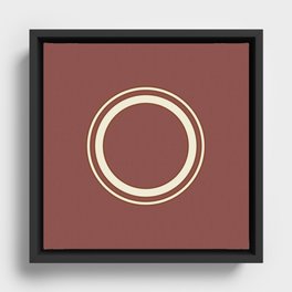 Circles | Red Wine Framed Canvas