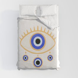 Evil Eye Amulet Charm Duvet Cover