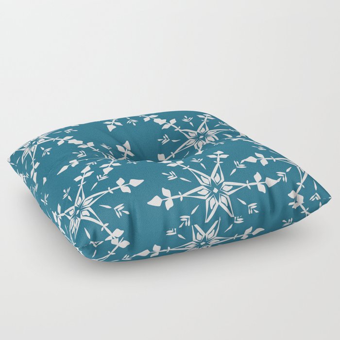 Winter Snowflake Pattern Floor Pillow