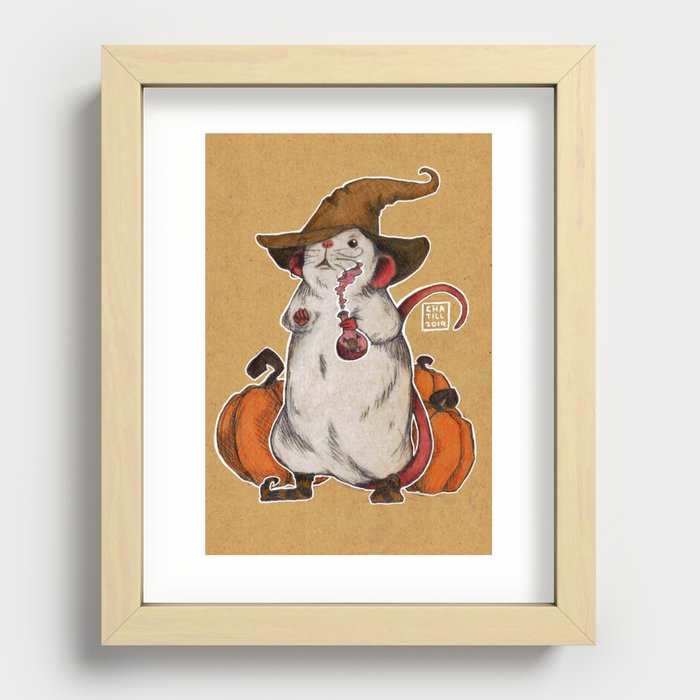 Halloween Rat Recessed Framed Print