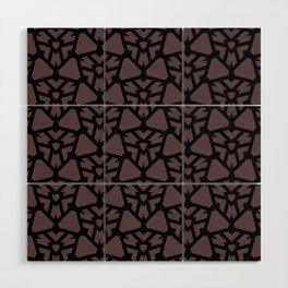 Black and Dark Purple Shield Shape Tile Pattern Pairs DE 2022 Trending Color Grapes of Wrath DET409 Wood Wall Art