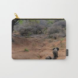 South Africa Photography - A Herd Of Elephants Carry-All Pouch