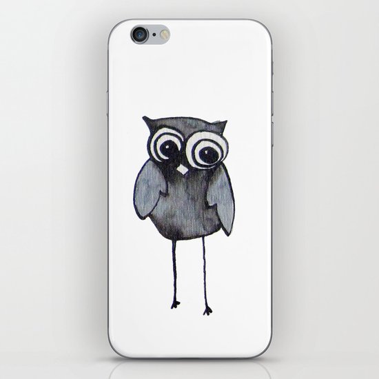 The Friendly Owl - White Background iPhone & iPod Skin