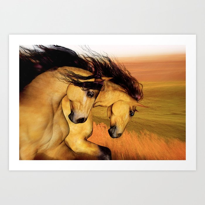 HORSES - The Buckskins Art Print