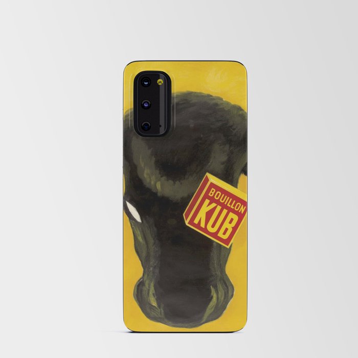 Leonetto Cappiello Black Bull Head Bouillon Kub Vintage Advertising Reproduction Backpack Android Card Case