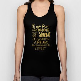 Good thoughts - gold lettering Tank Top