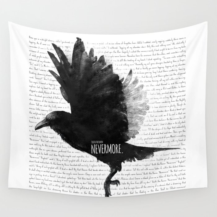 The Raven - E.A. Poe Wall Tapestry