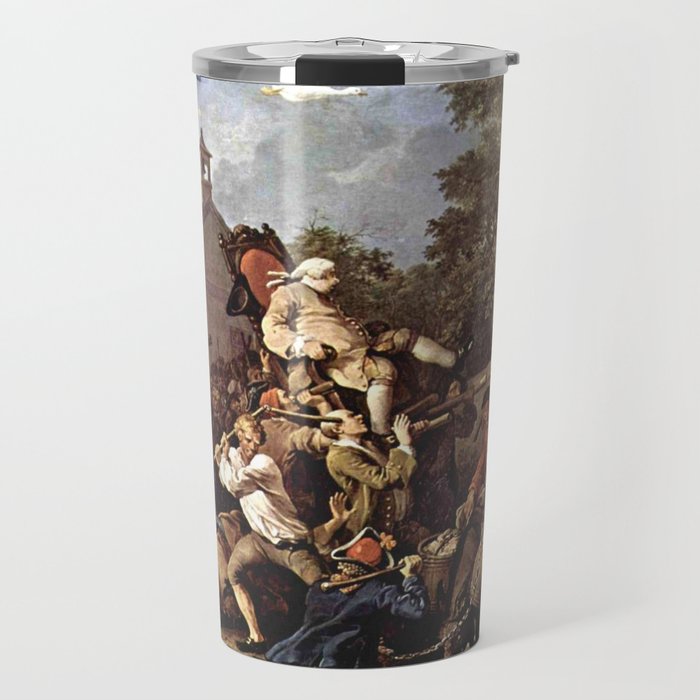 William Hogarth, The humours of an election 1 Travel Mug