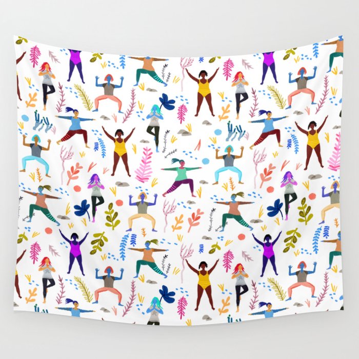 Yoga Ladies Wall Tapestry