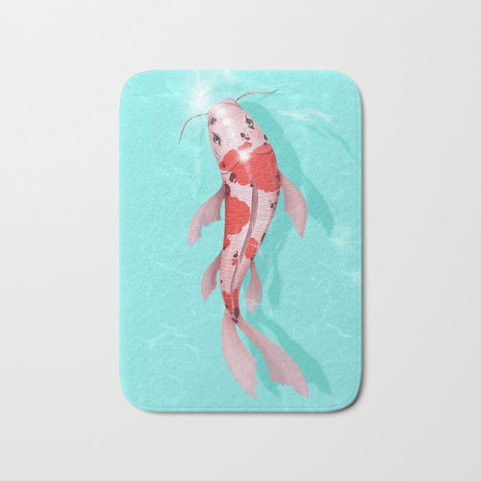 fish bath mat