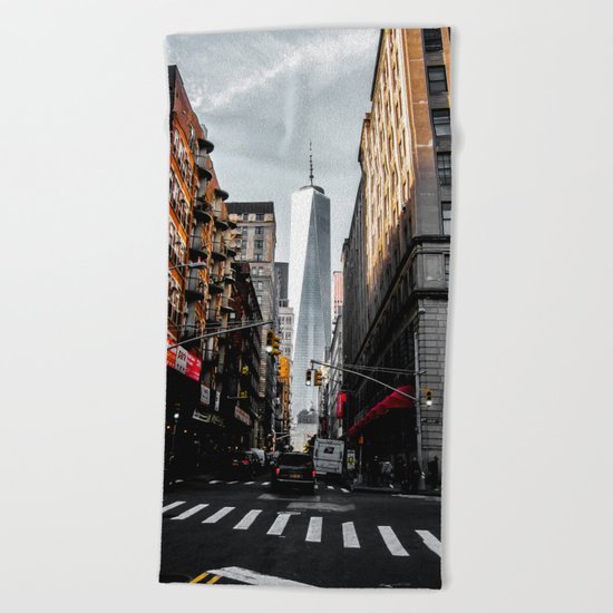 Lower Manhattan One WTC Beach Towel