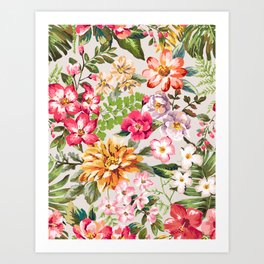 Florality (Pink) Art Print