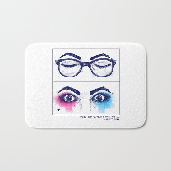 Harley Quinn. Awake for evil. Bath Mat