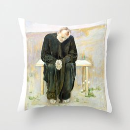 Ferdinand Hodler The Disillusioned One Throw Pillow