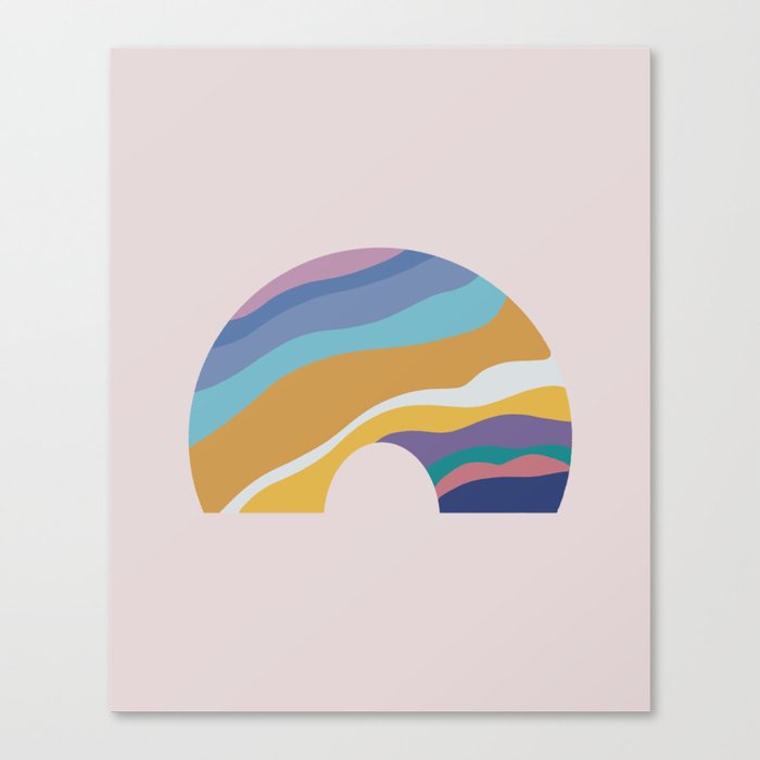 Colorful Rainbow Arch - Abstract Shapes Canvas Print