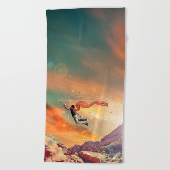 THE MAN WHO WANNA FLY AWAY Beach Towel
