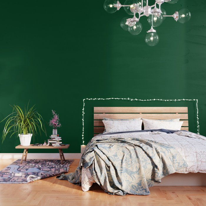 Up Forest Green Solid Color Wallpaper By Makeitcolorful
