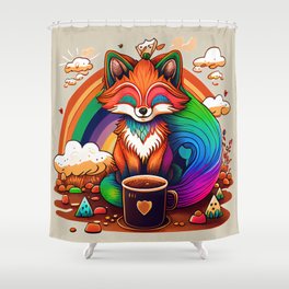 good morning fox Shower Curtain