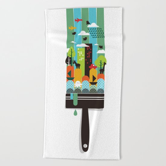 Paint your world Beach Towel