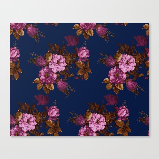 Dark Floral Canvas Print