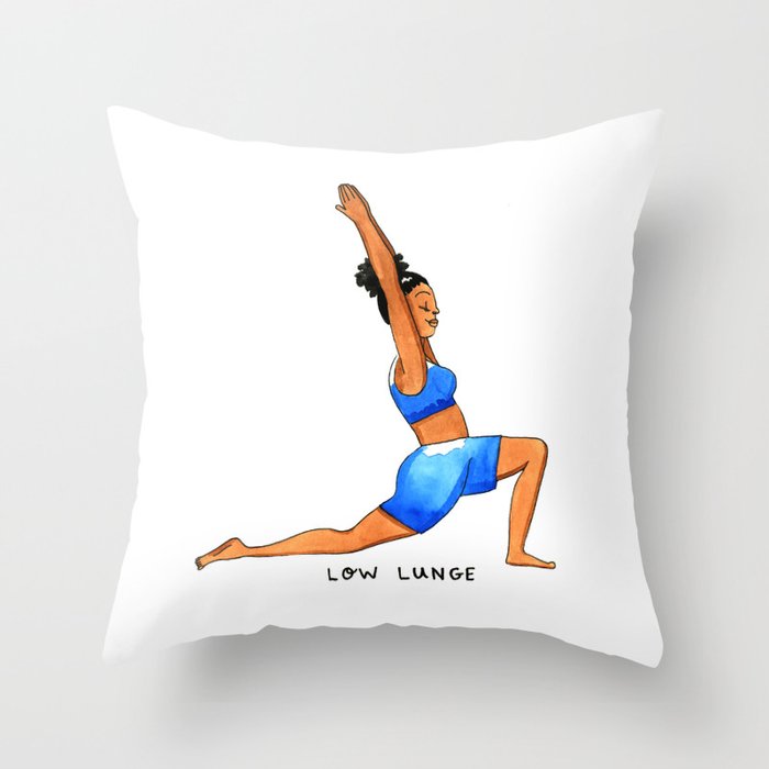 Low Lunge Throw Pillow