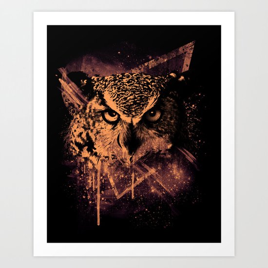 COSMIC OWL Art Print