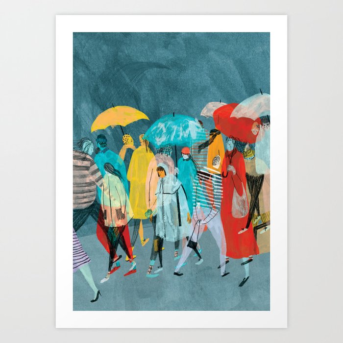 Rainy Day Art Print By Mouni Society6
