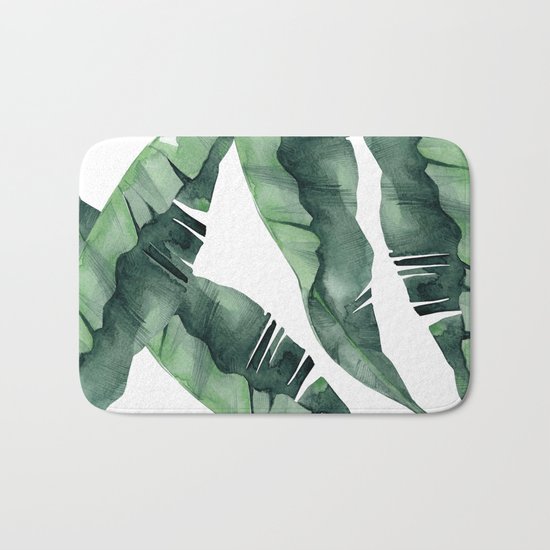 Banana Leaves Green Bath Mat