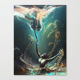 Underwater ballet Canvas Print