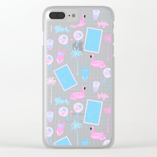 Pool party Clear iPhone Case