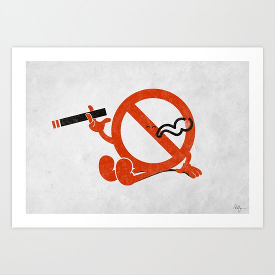 Smoke Break Art Print