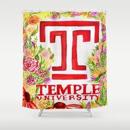 Temple University - Wildflowers Shower Curtain