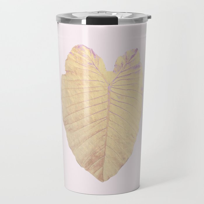 Gold leaf - heart Travel Mug