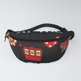 Casino Slot Machine Game Chips Card Player Fanny Pack