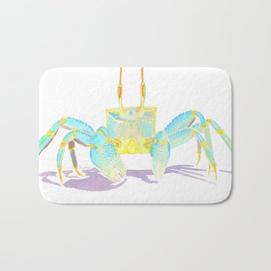 Turquoise Crab Bath Mat