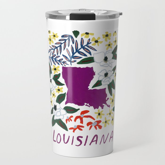 Louisiana + Florals Travel Mug