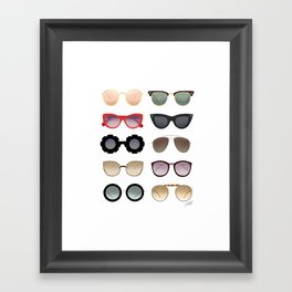 Ray Bans Sunglasses Illustration Framed Art Print