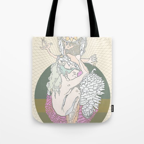 pinecone & cream Tote Bag