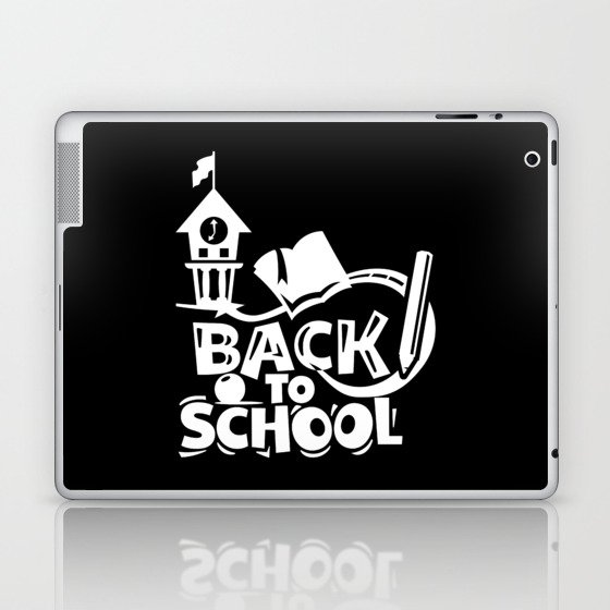 Cute Back To School Illustration Kids Quote Laptop & iPad Skin