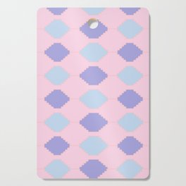 Whimsical Puzzle - Mosaic Tiles Pattern in Pink and Pastel Cutting Board