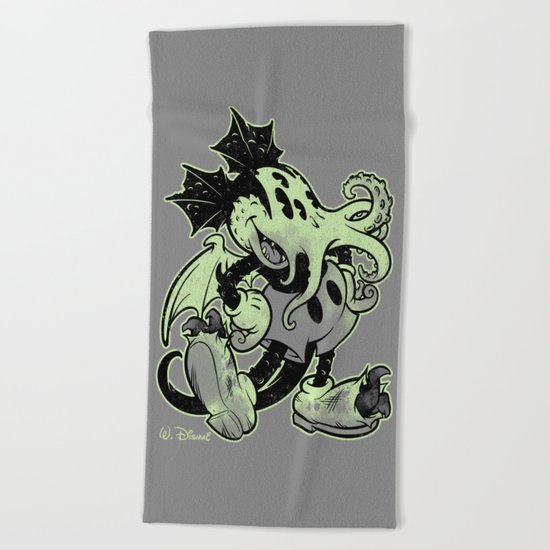 MICKTHULHU MOUSE (monochrome) Beach Towel