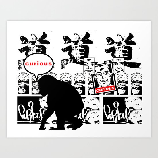 Curious On The Wall Art Print