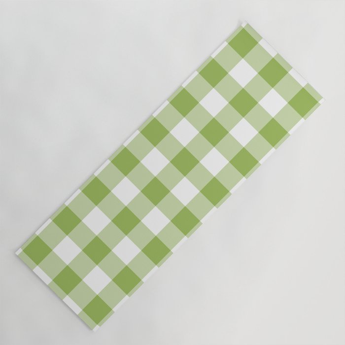 Classic Check - leaf green Yoga Mat